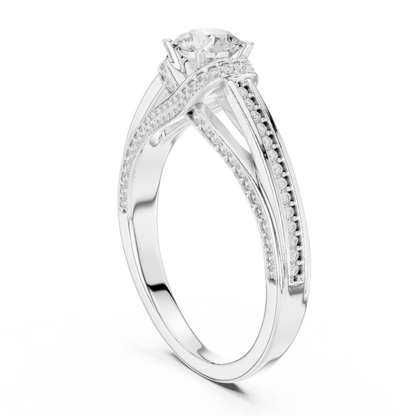 Round Halo Lab Grown Diamond Ring