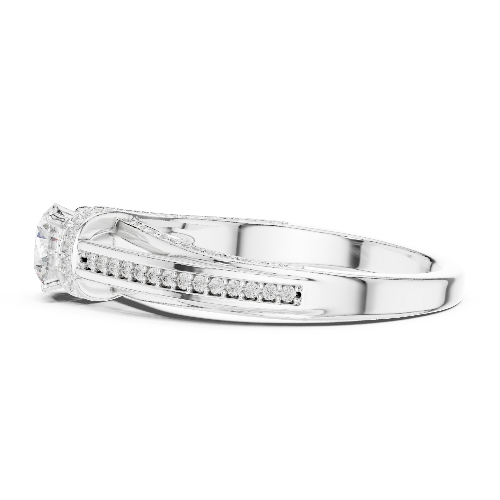 Round Halo Lab Grown Diamond Ring