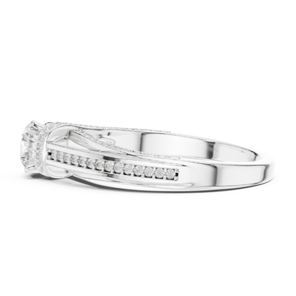 Round Halo Lab Grown Diamond Ring