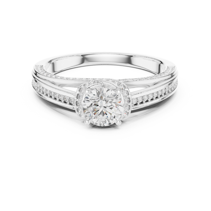 Round Halo Lab Grown Diamond Ring