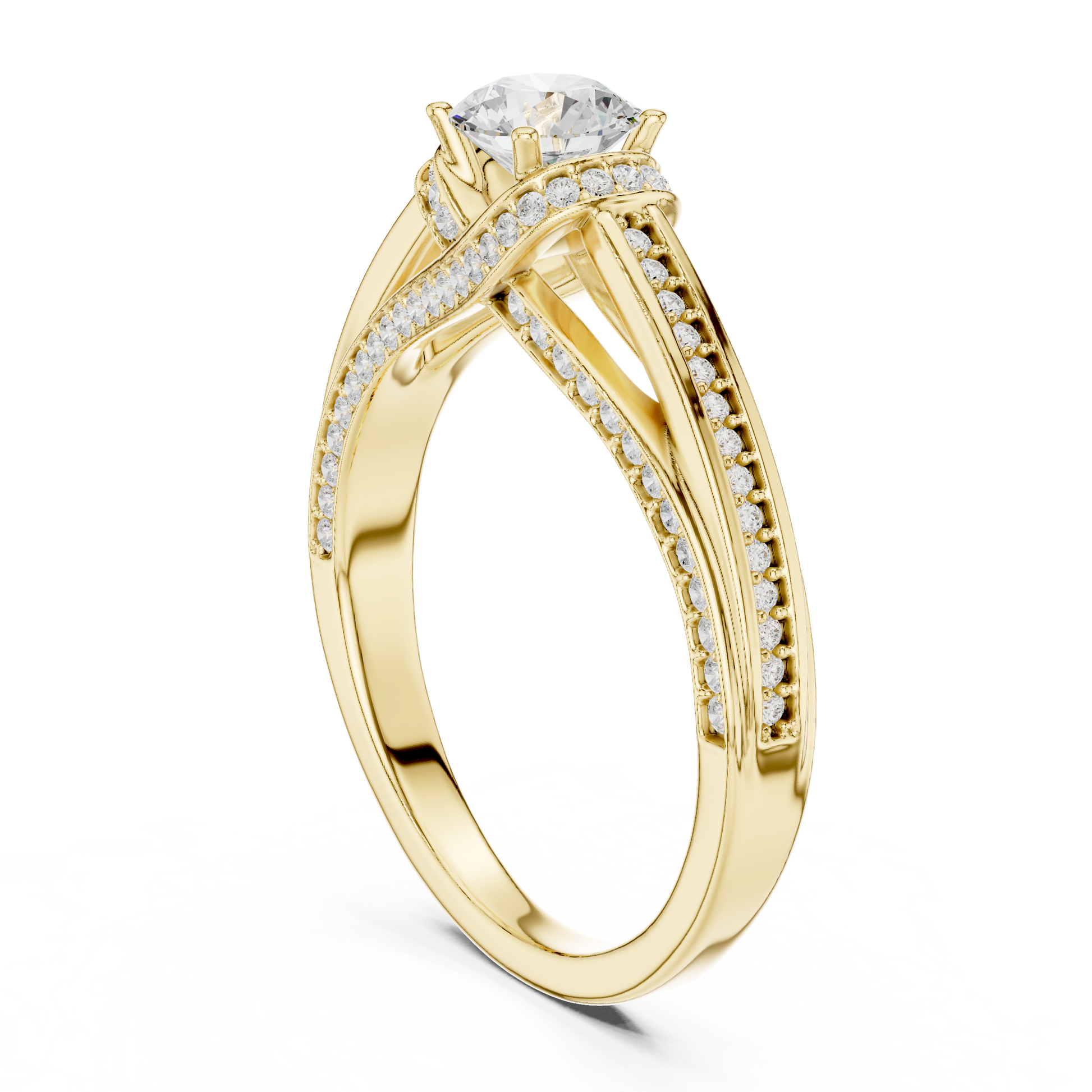 Round Halo Lab Grown Diamond Ring