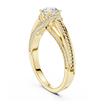 Round Halo Lab Grown Diamond Ring