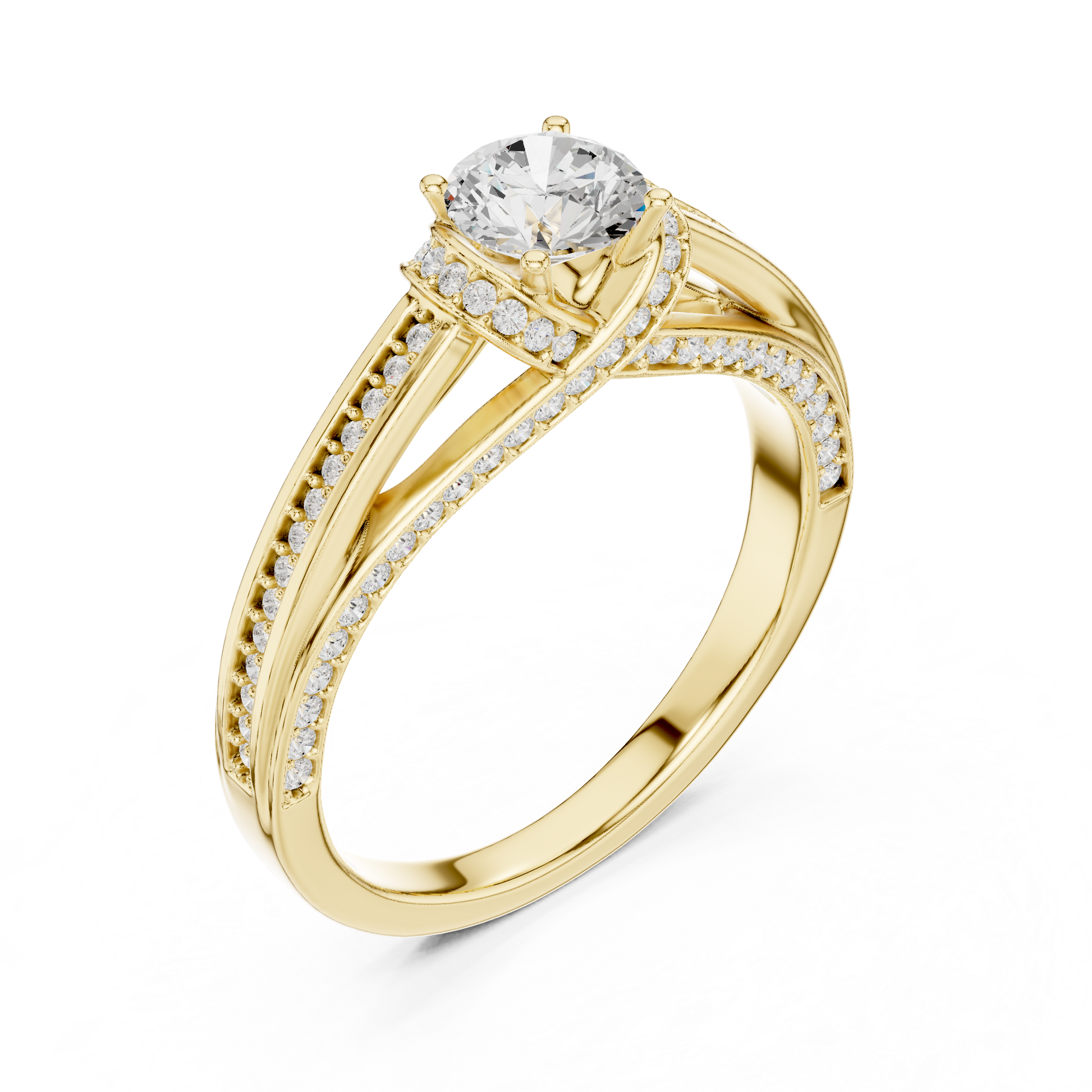Round Halo Lab Grown Diamond Ring