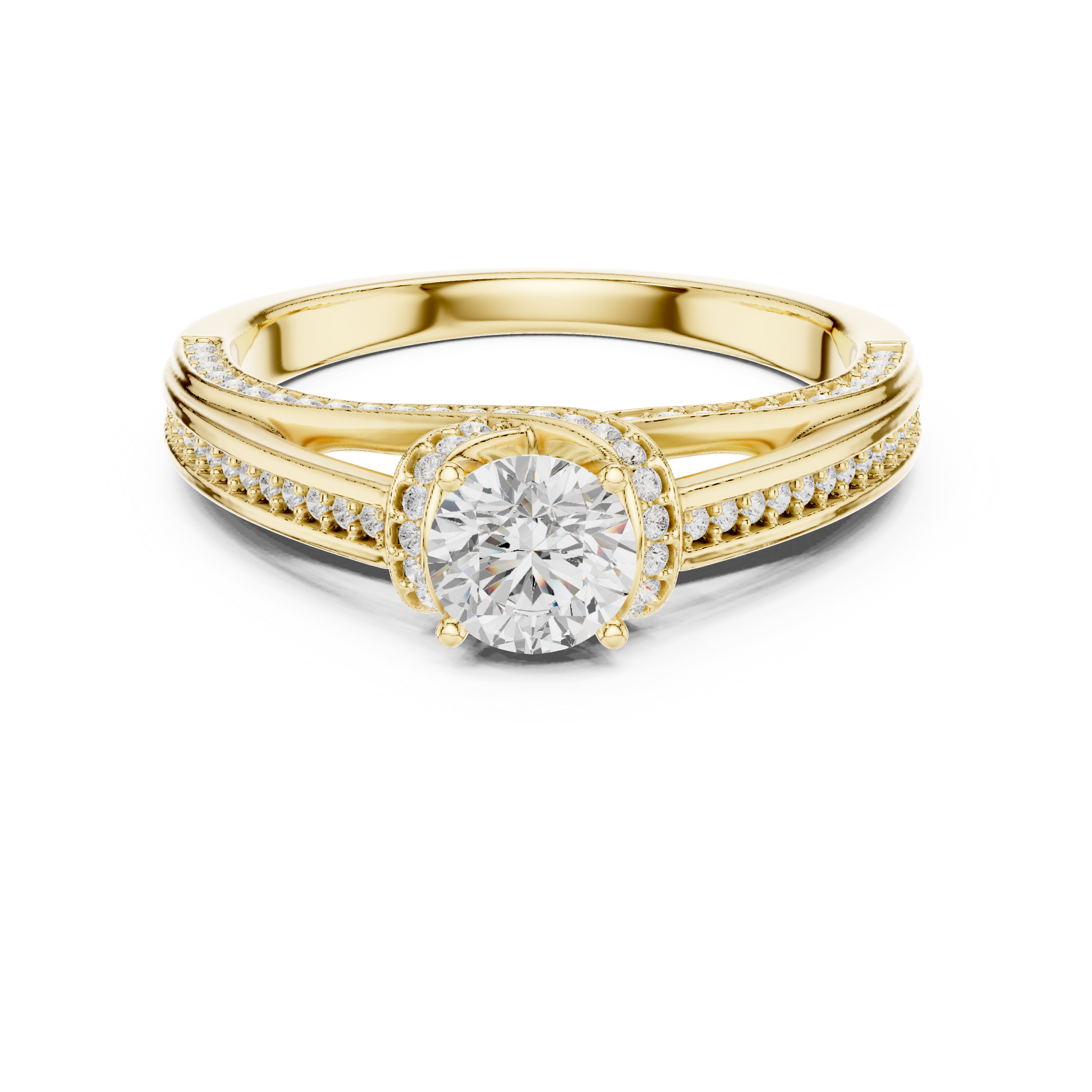 Round Halo Lab Grown Diamond Ring