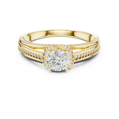 Round Halo Lab Grown Diamond Ring