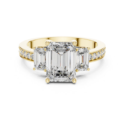 Mixed Shape Lab Grown Diamond Side Stone Ring