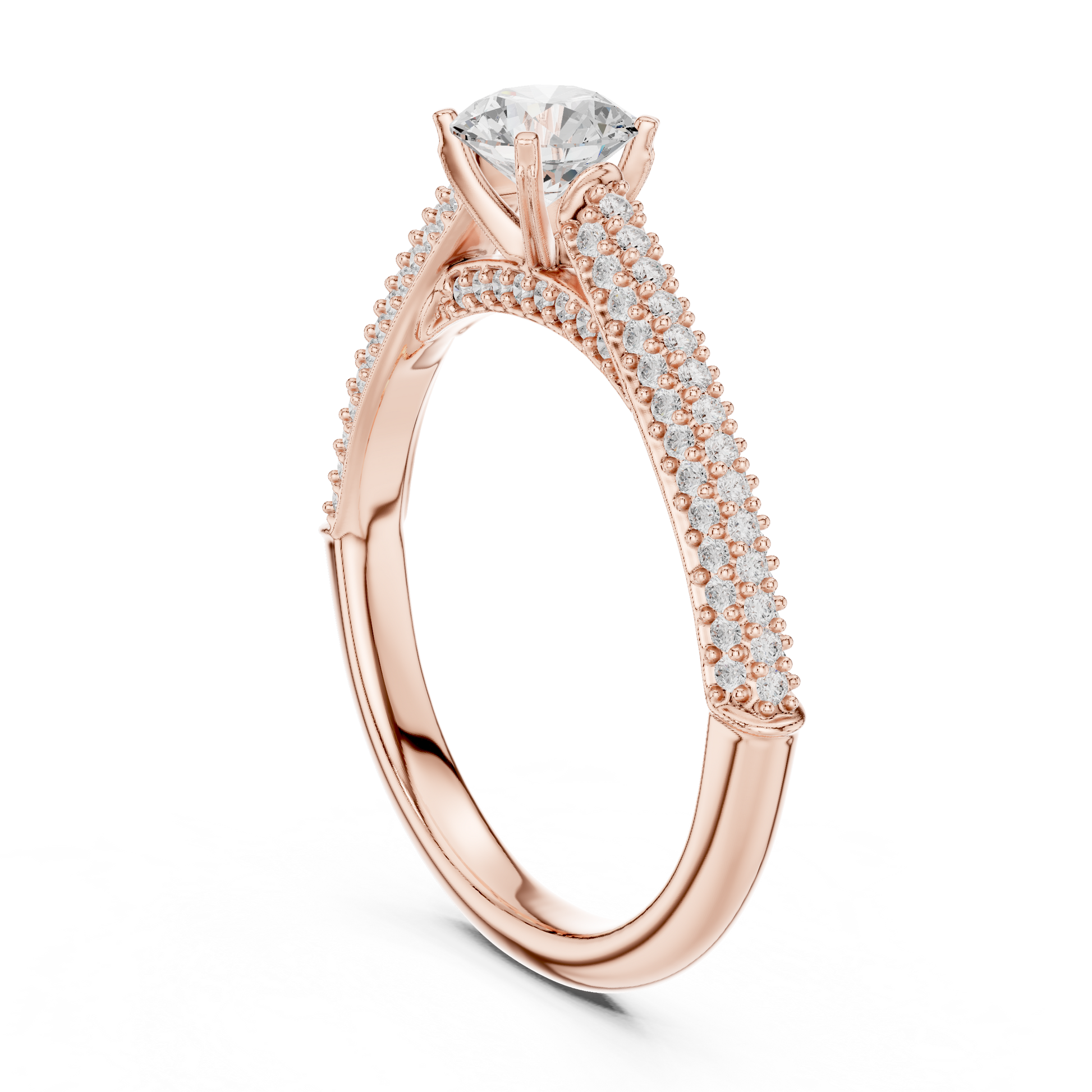 Round Halo Lab Grown Diamond Ring