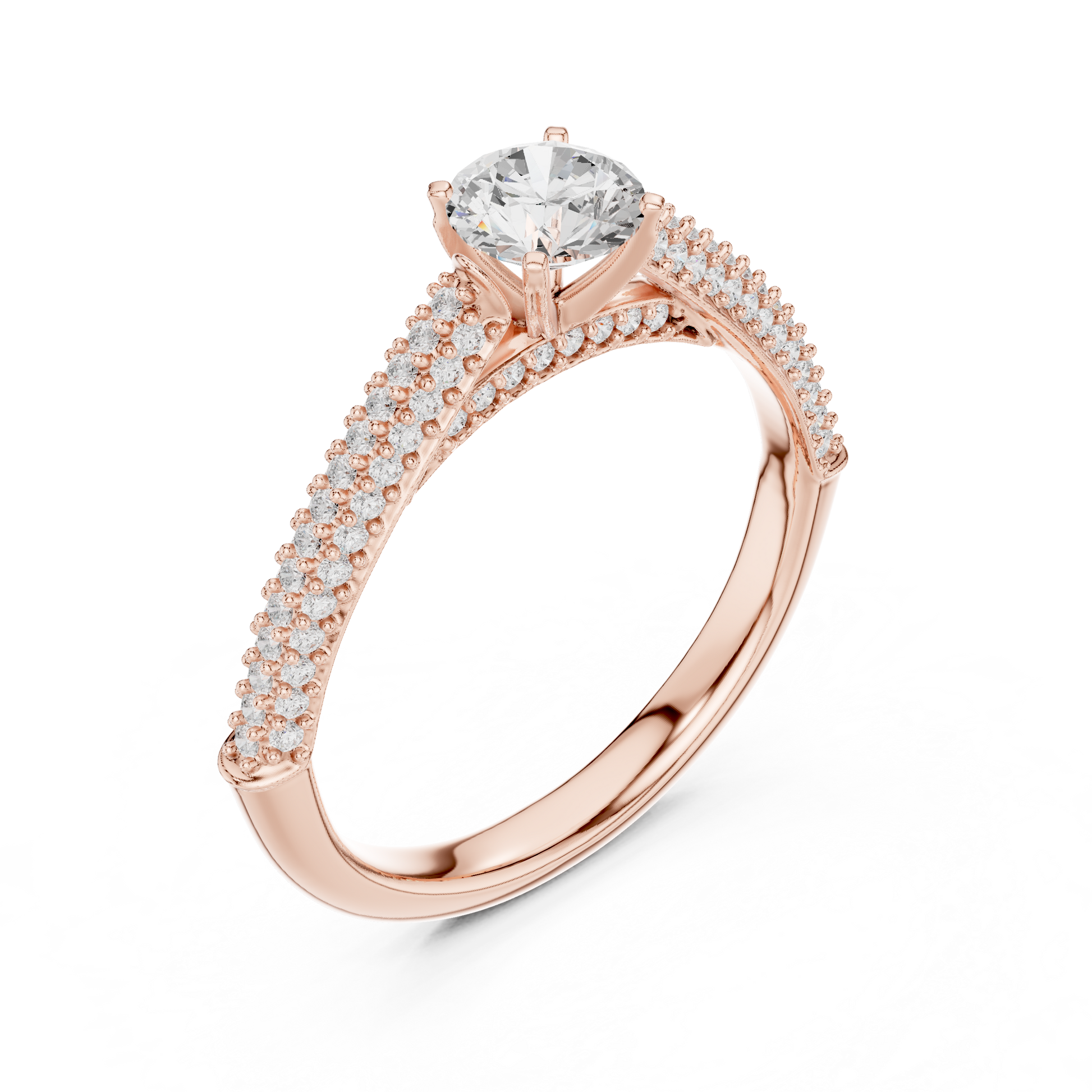 Round Halo Lab Grown Diamond Ring