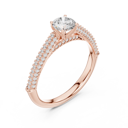 Round Halo Lab Grown Diamond Ring