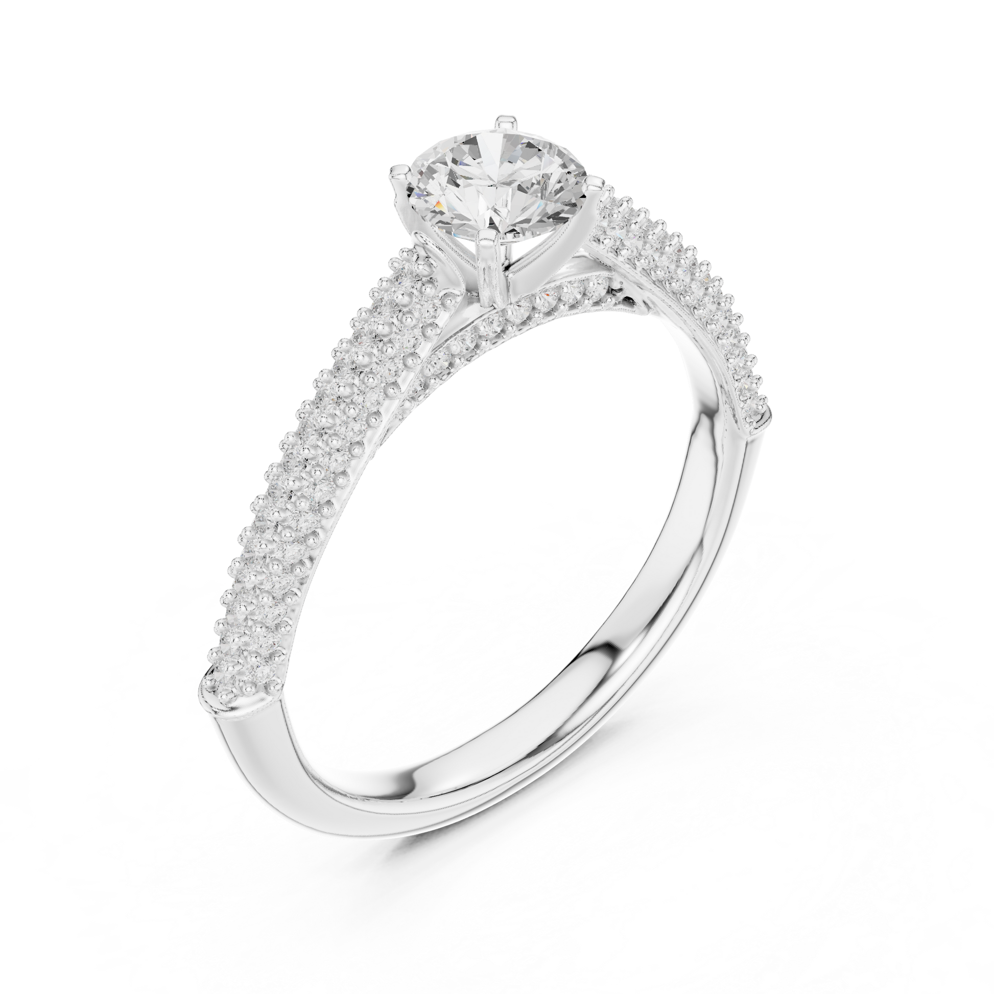 Round Halo Lab Grown Diamond Ring