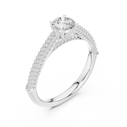 Round Halo Lab Grown Diamond Ring