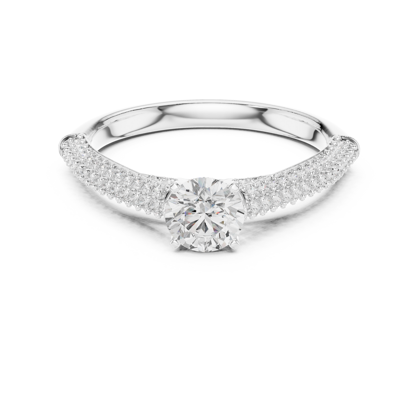 Round Halo Lab Grown Diamond Ring