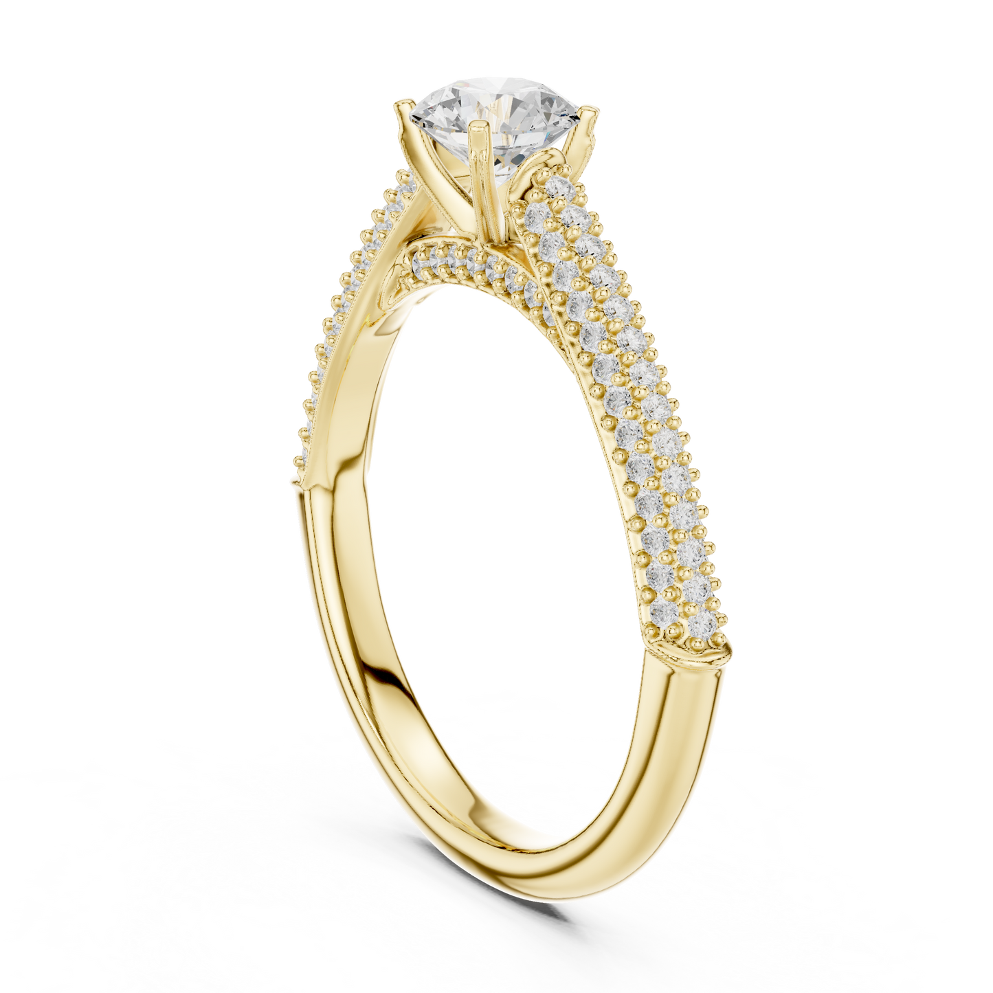 Round Halo Lab Grown Diamond Ring