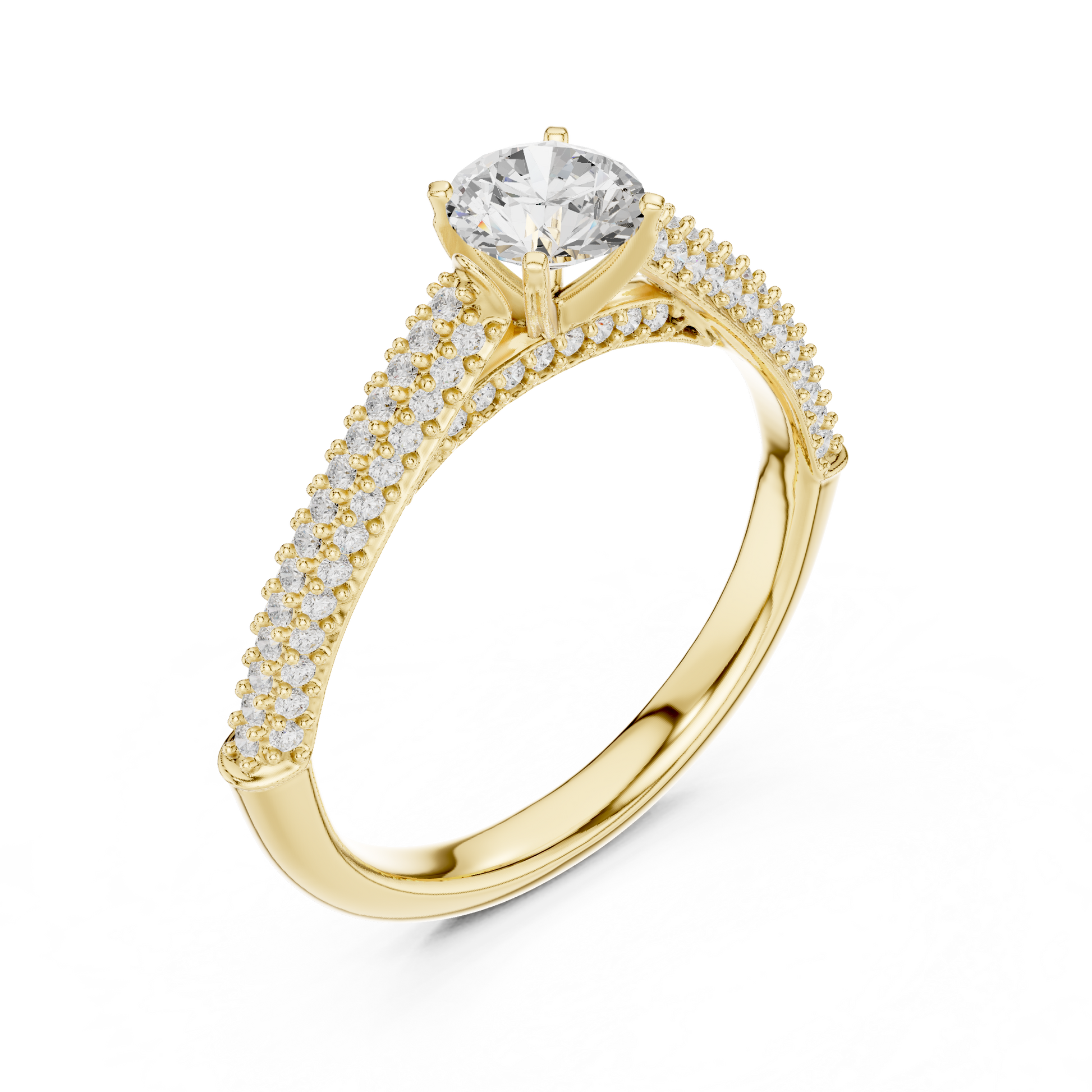 Round Halo Lab Grown Diamond Ring