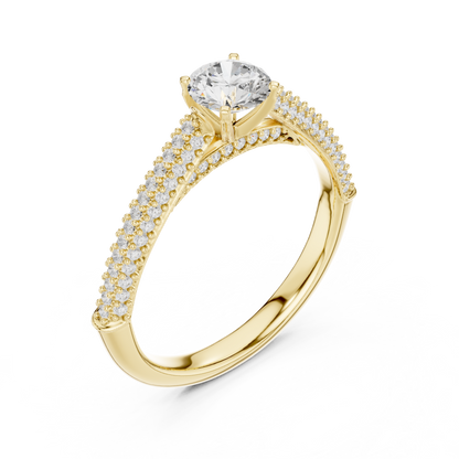 Round Halo Lab Grown Diamond Ring