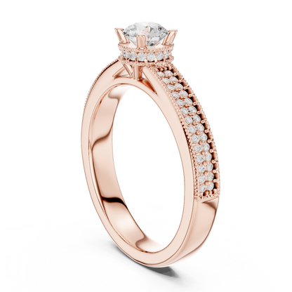 Round Halo Lab Grown Diamond Ring