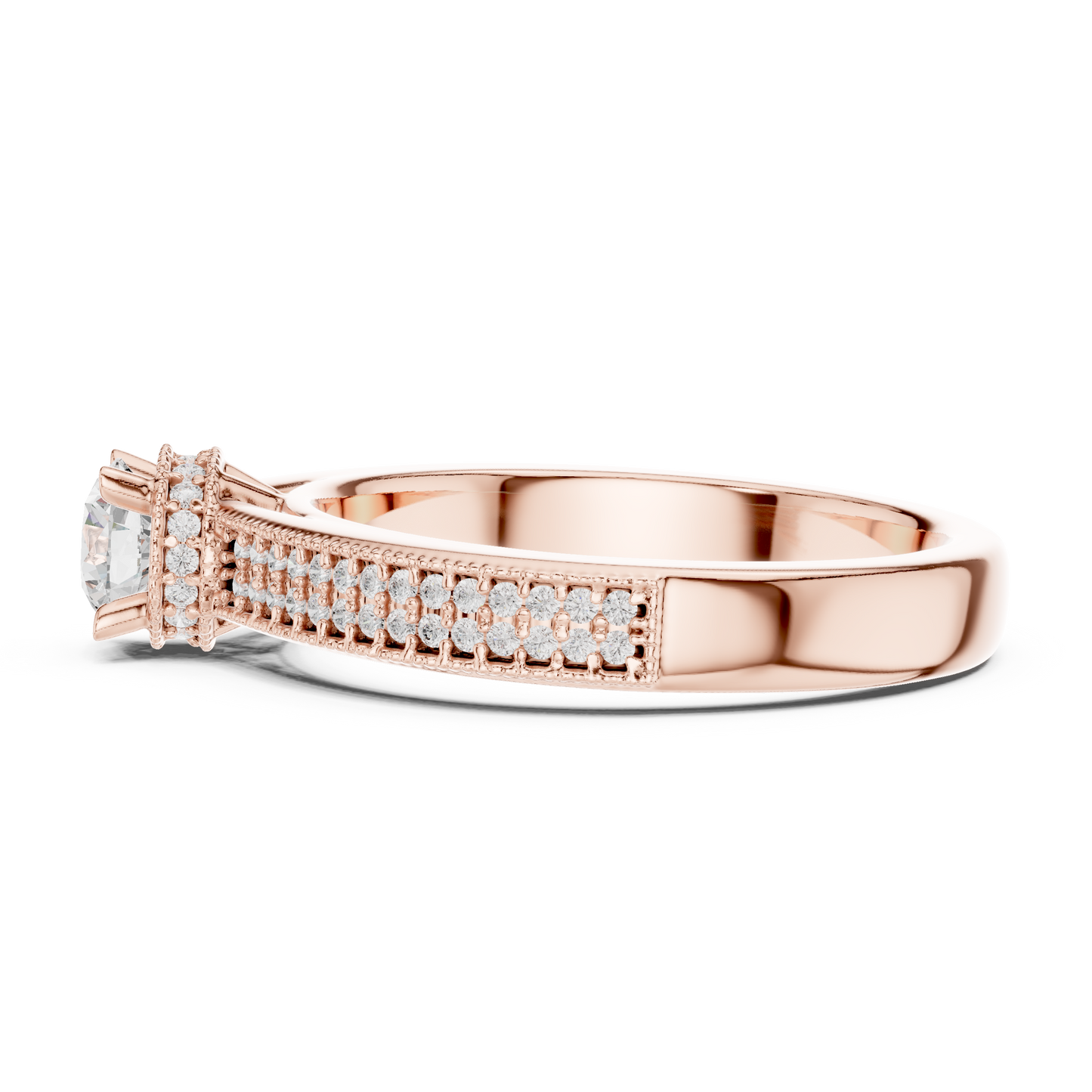 Round Halo Lab Grown Diamond Ring