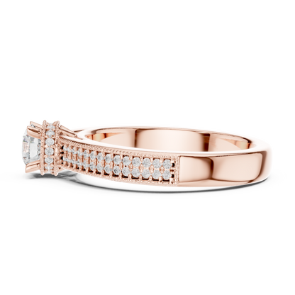 Round Halo Lab Grown Diamond Ring