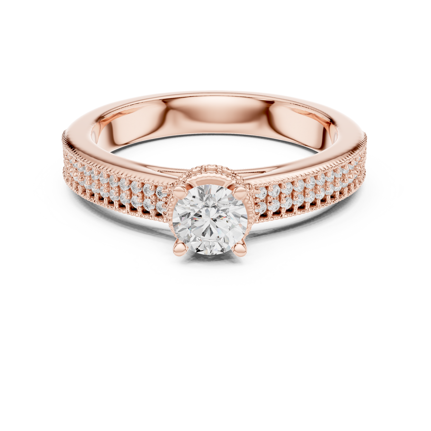 Round Halo Lab Grown Diamond Ring