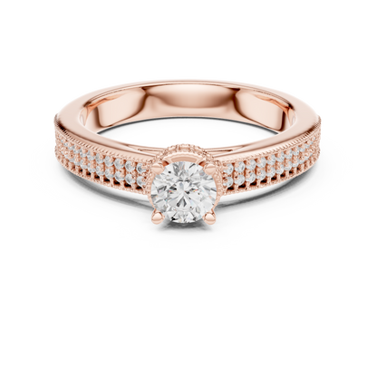 Round Halo Lab Grown Diamond Ring