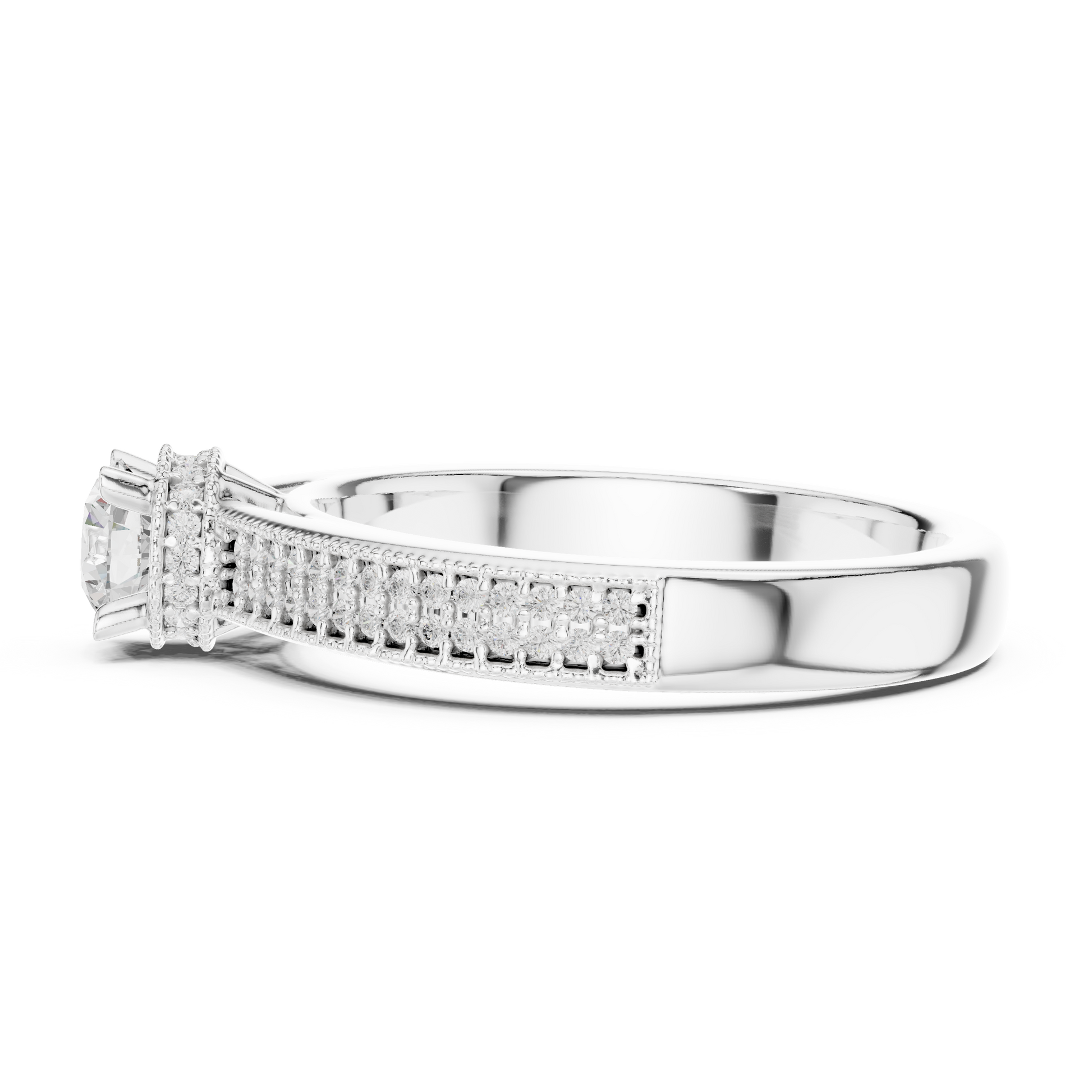 Round Halo Lab Grown Diamond Ring