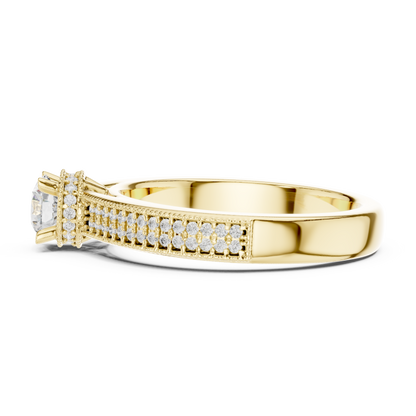 Round Halo Lab Grown Diamond Ring