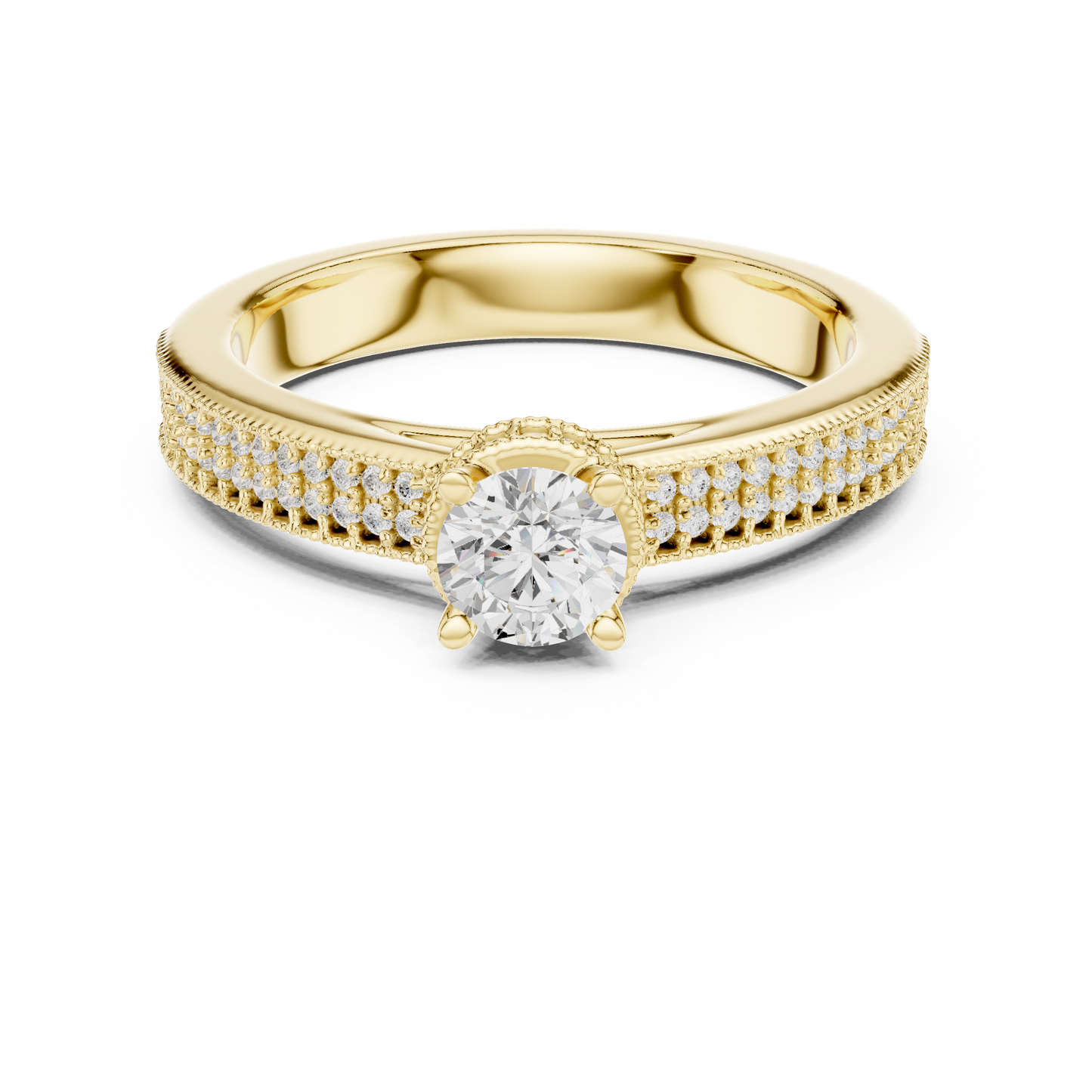 Round Halo Lab Grown Diamond Ring
