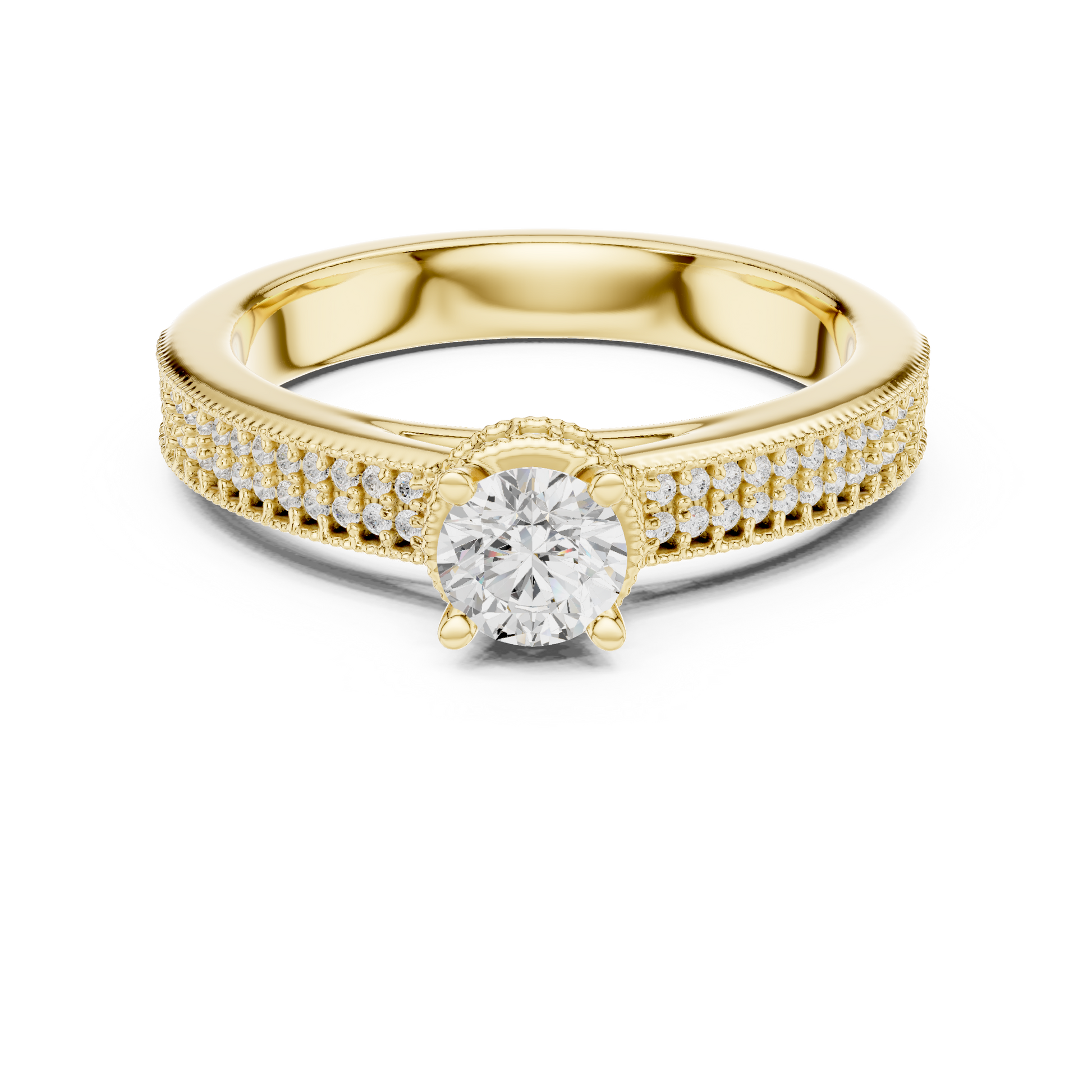 Round Halo Lab Grown Diamond Ring