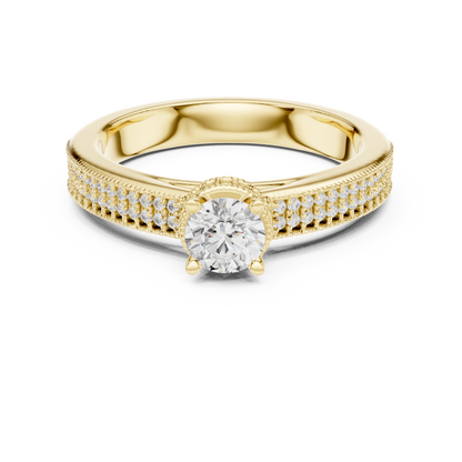 Round Halo Lab Grown Diamond Ring