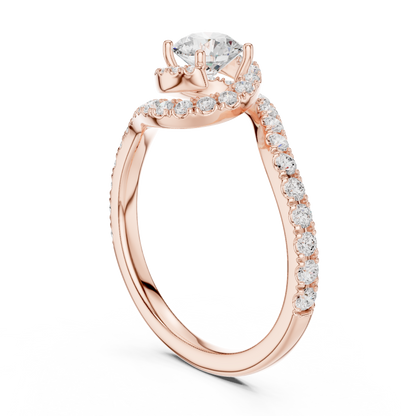 Round Halo Lab Grown Diamond Ring