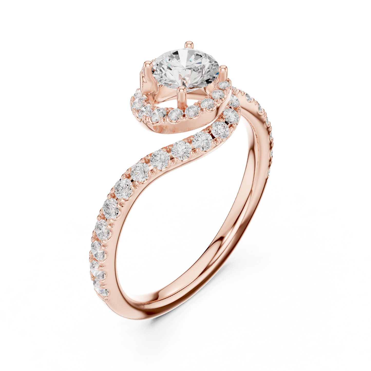 Round Halo Lab Grown Diamond Ring