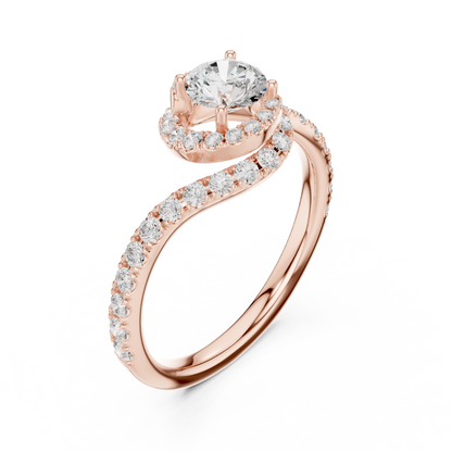 Round Halo Lab Grown Diamond Ring