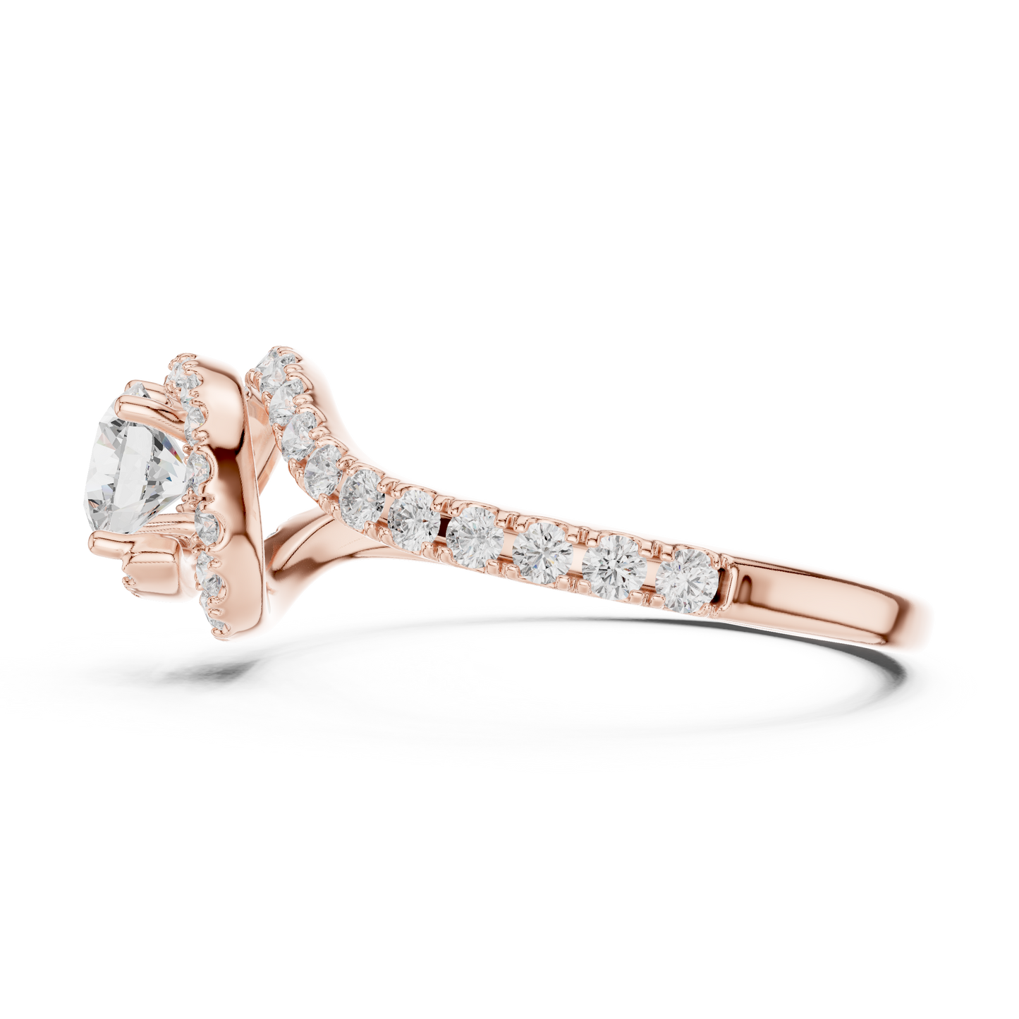 Round Halo Lab Grown Diamond Ring