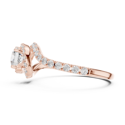 Round Halo Lab Grown Diamond Ring