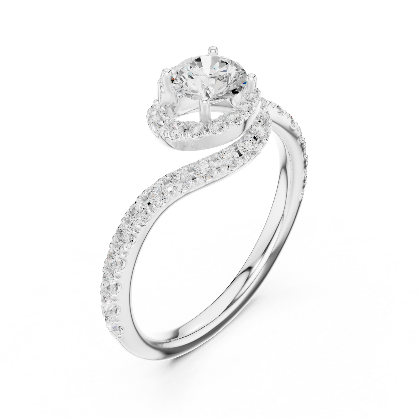 Round Halo Lab Grown Diamond Ring