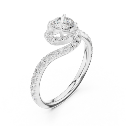 Round Halo Lab Grown Diamond Ring
