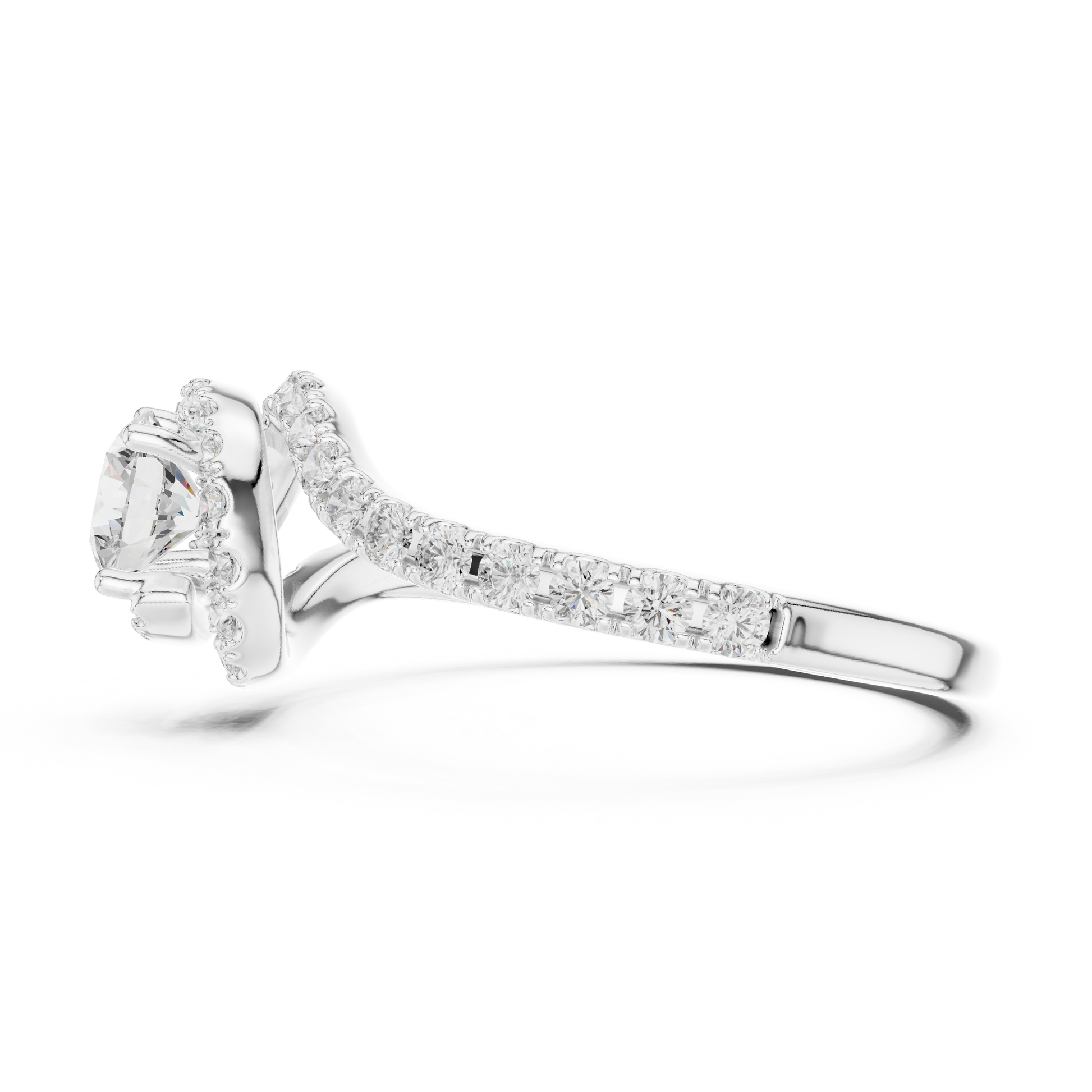 Round Halo Lab Grown Diamond Ring