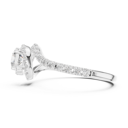 Round Halo Lab Grown Diamond Ring