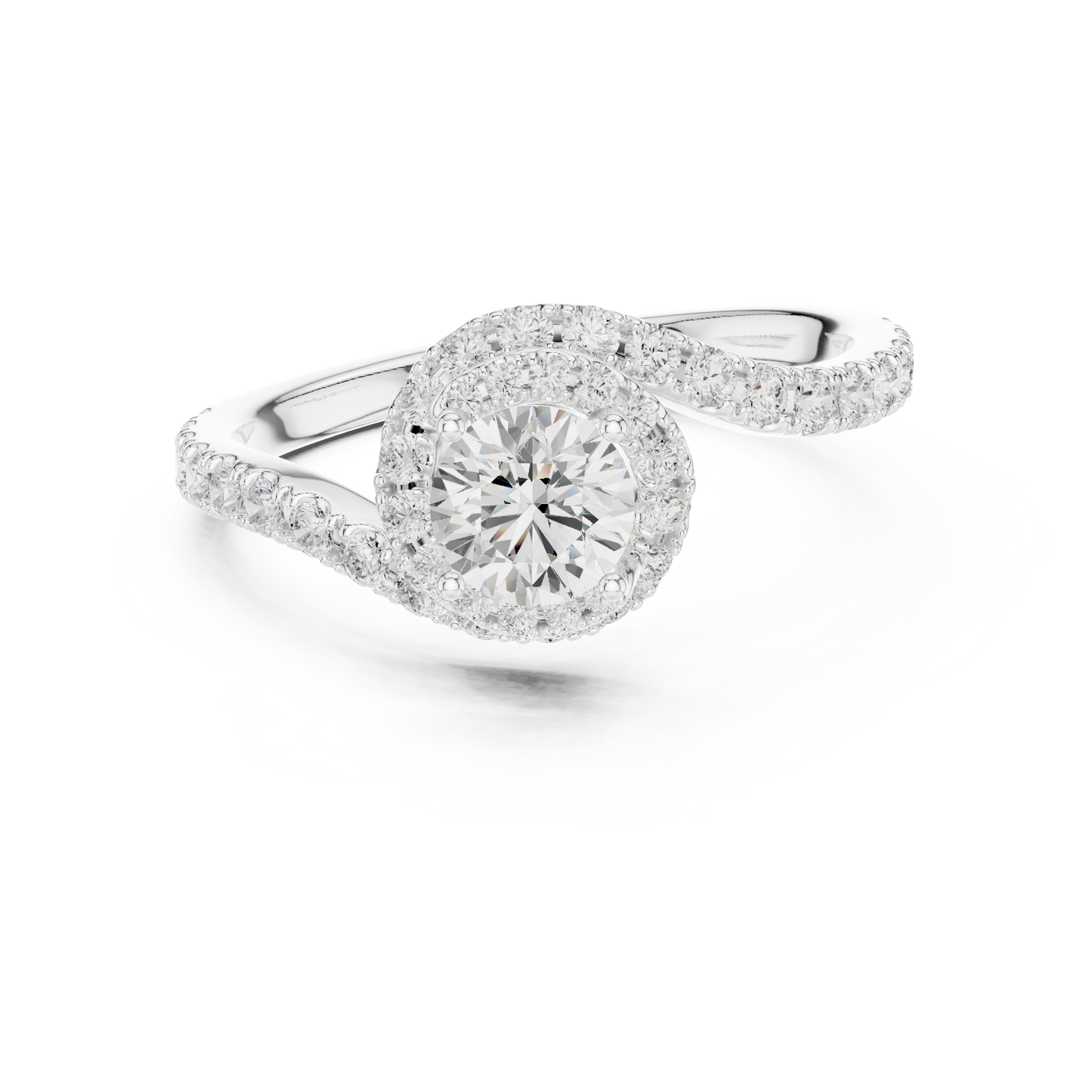 Round Halo Lab Grown Diamond Ring