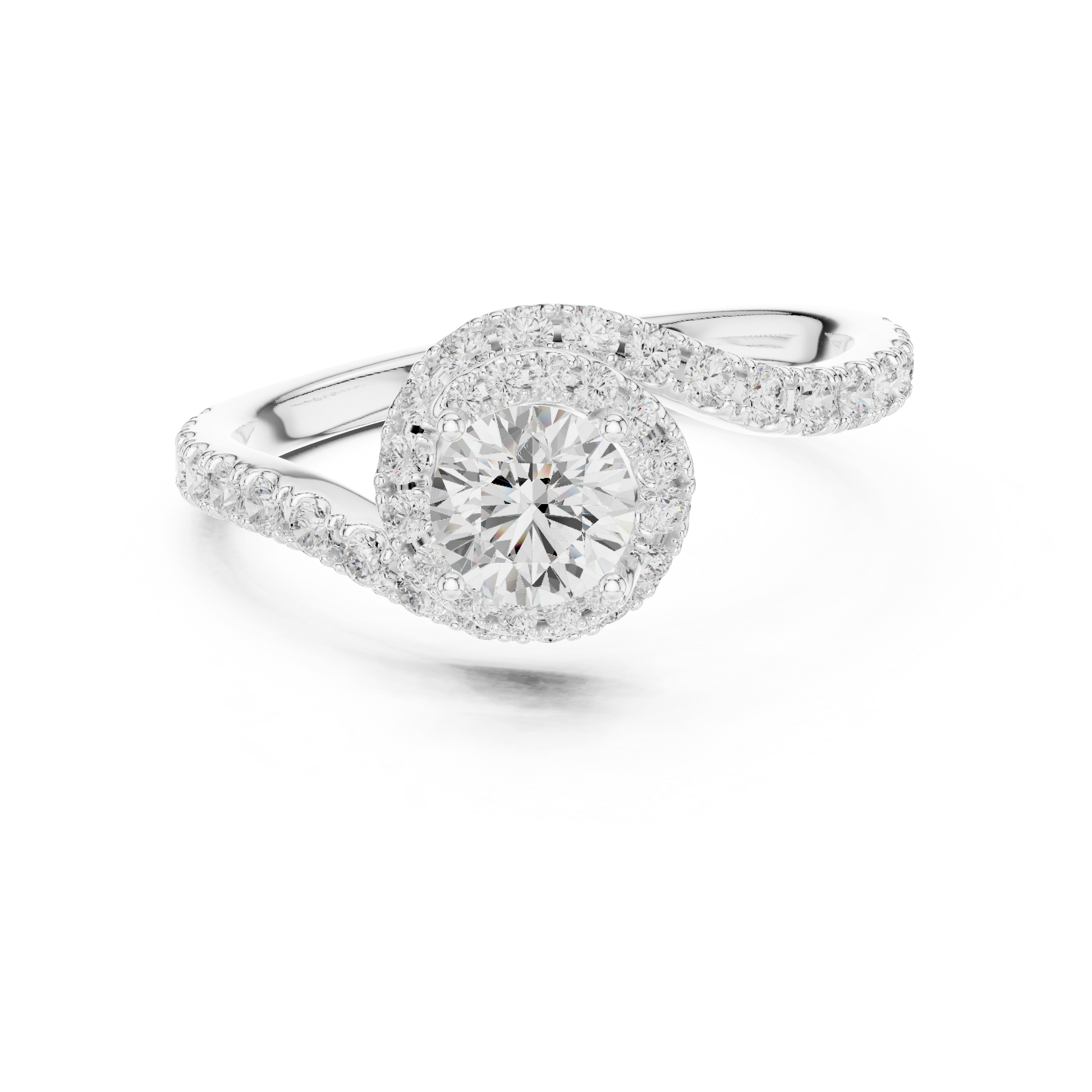 Round Halo Lab Grown Diamond Ring