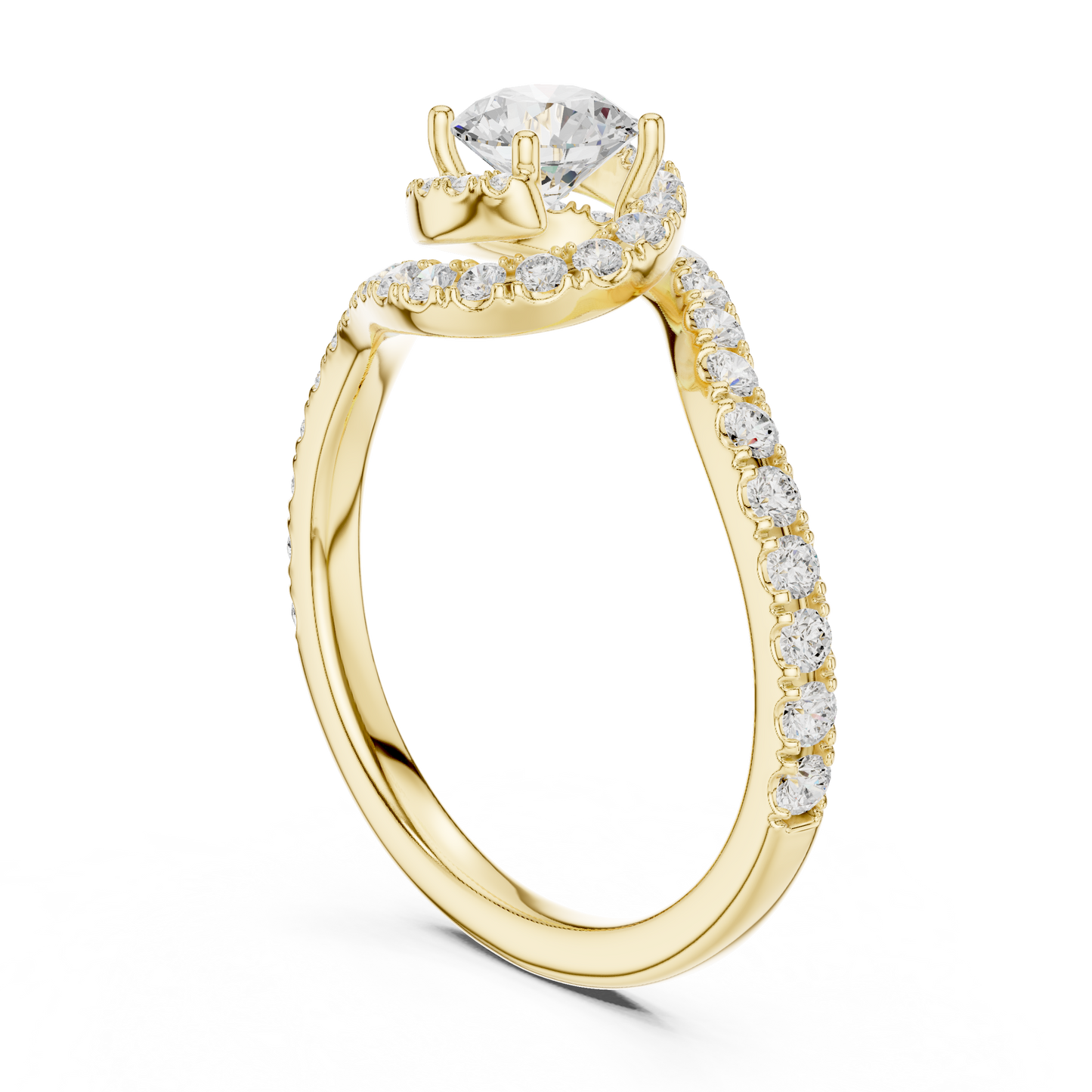 Round Halo Lab Grown Diamond Ring
