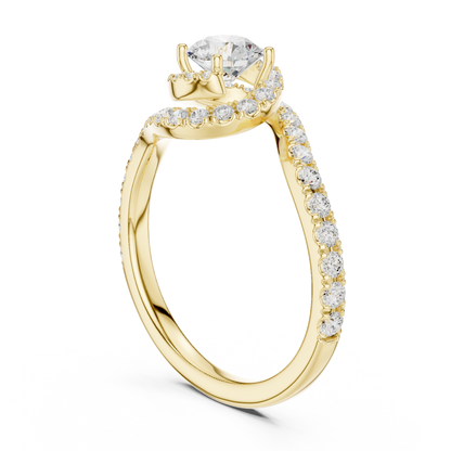 Round Halo Lab Grown Diamond Ring