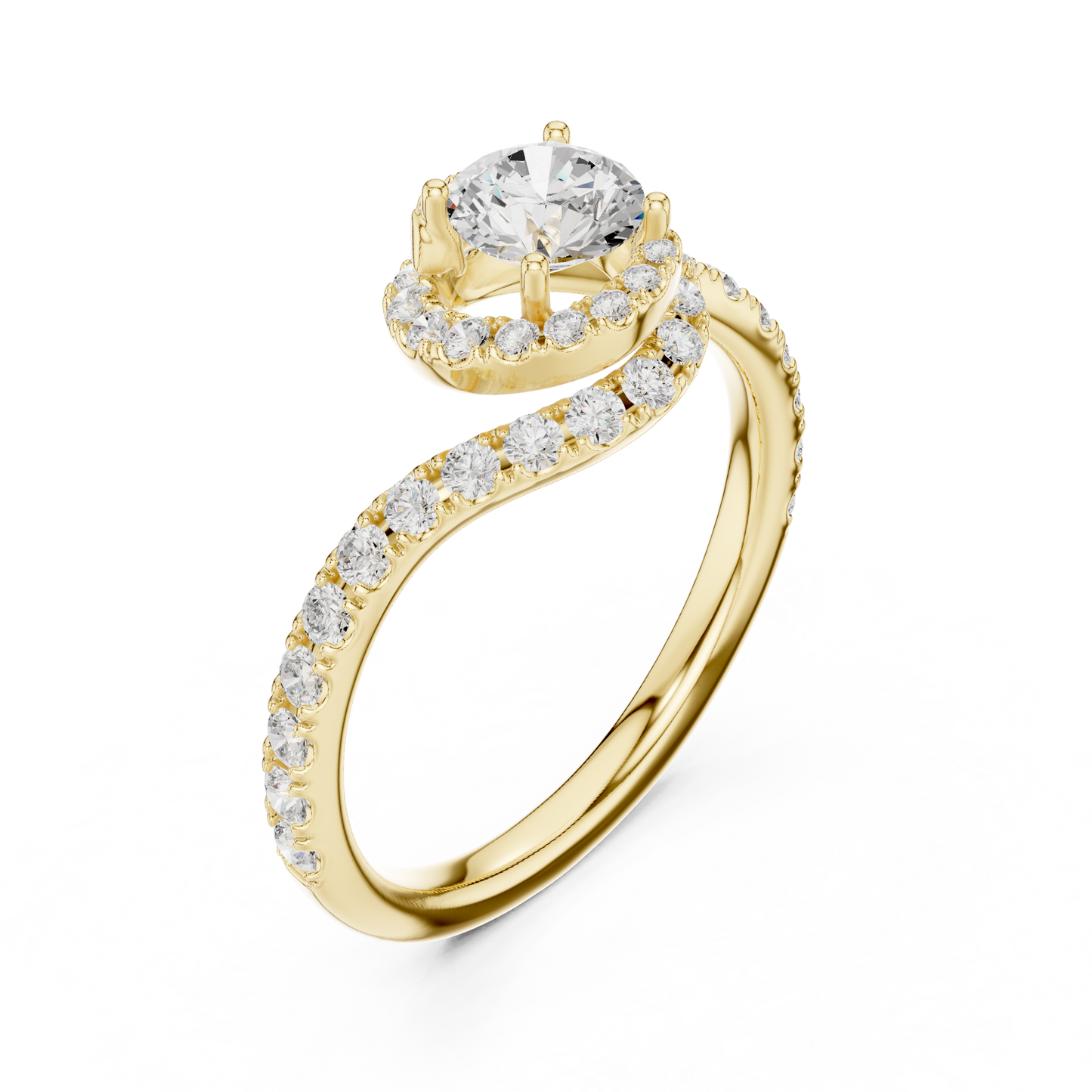 Round Halo Lab Grown Diamond Ring