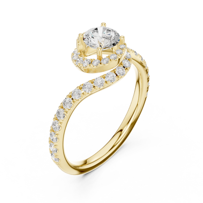 Round Halo Lab Grown Diamond Ring