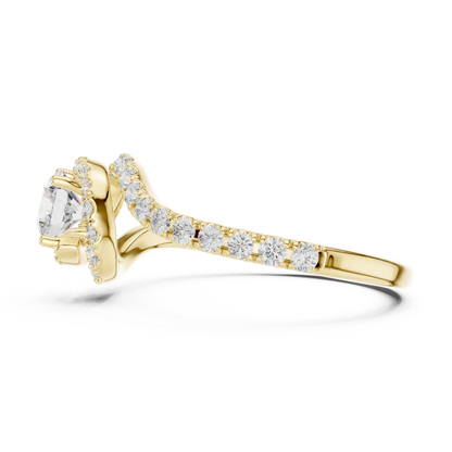 Round Halo Lab Grown Diamond Ring