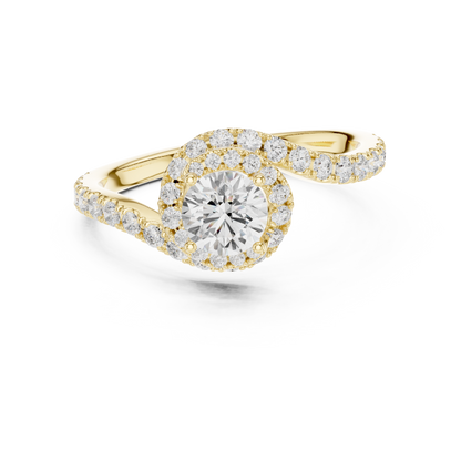 Round Halo Lab Grown Diamond Ring