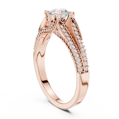 Round Halo Lab Grown Diamond Ring