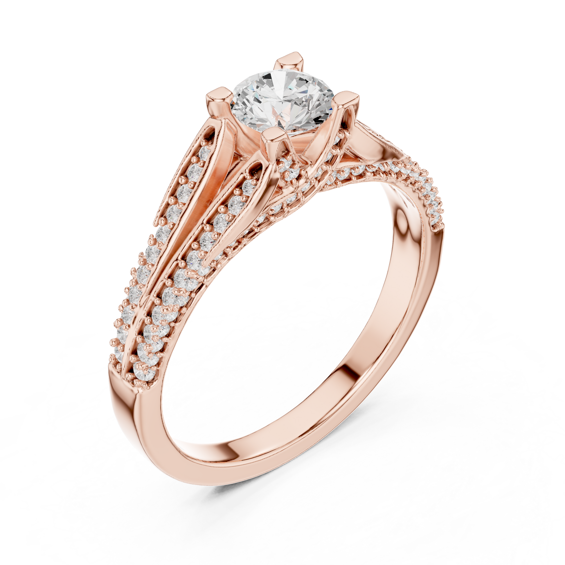 Round Halo Lab Grown Diamond Ring