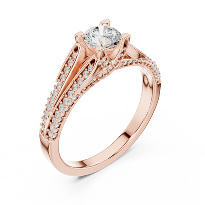 Round Halo Lab Grown Diamond Ring