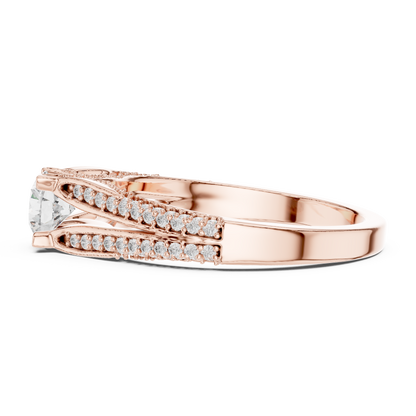 Round Halo Lab Grown Diamond Ring